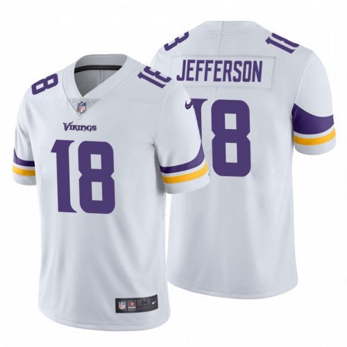 Men & Youth #18 Justin Jefferson Minnesota Vikings Color Rush Limited White  Jersey