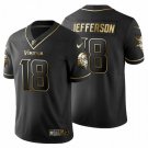 Men & Youth #18 Justin Jefferson Minnesota Vikings Black Golden Edition Jersey