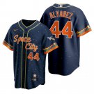 Men & Youth #44 Yordan Alvarez Houston Astros 2021 City Connect Navy Blue Jersey