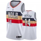 Men & Youth Kids #14 Brandon Ingram New Orleans Pelicans Earned Edition White Jersey
