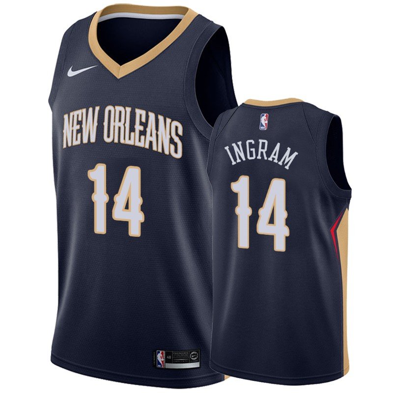 Men & Youth Kids #14 Brandon Ingram New Orleans Pelicans Icon Edition Navy Jersey