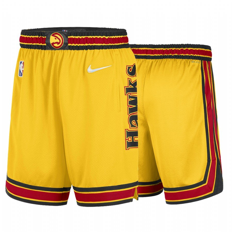 Men's Atlanta Hawks 2021-22 Season 75th Anniversary City Edition Gold Pocket Shorts