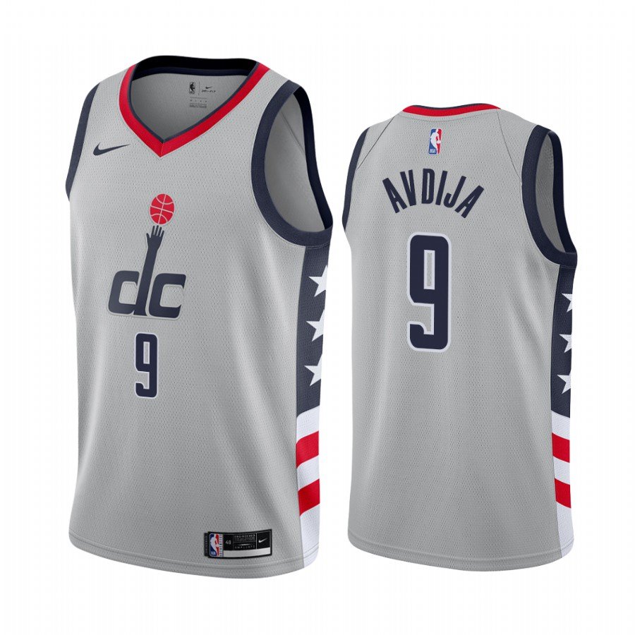 Men & Youth Kids #9 Deni Avdija Washington Wizards 2021 City Edition Gray Jersey