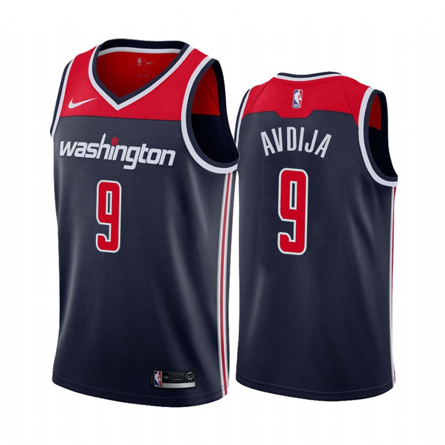 Men & Youth Kids #9 Deni Avdija Washington Wizards Association Edition Navy Blue Jersey