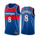 Men & Youth Kids #8 Rui Hachimura Washington Wizards 2021 75th Anniversary City Blue Jersey
