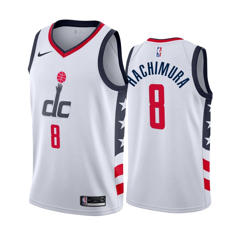 Men & Youth Kids #8 Rui Hachimura Washington Wizards City Edition White Jersey