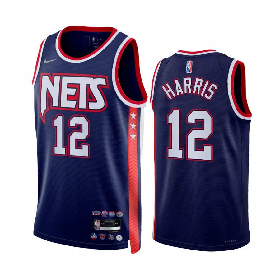 Men & Youth Kids #12 Joe Harris Brooklyn Nets 75th Anniversary City Edition Blue Jersey