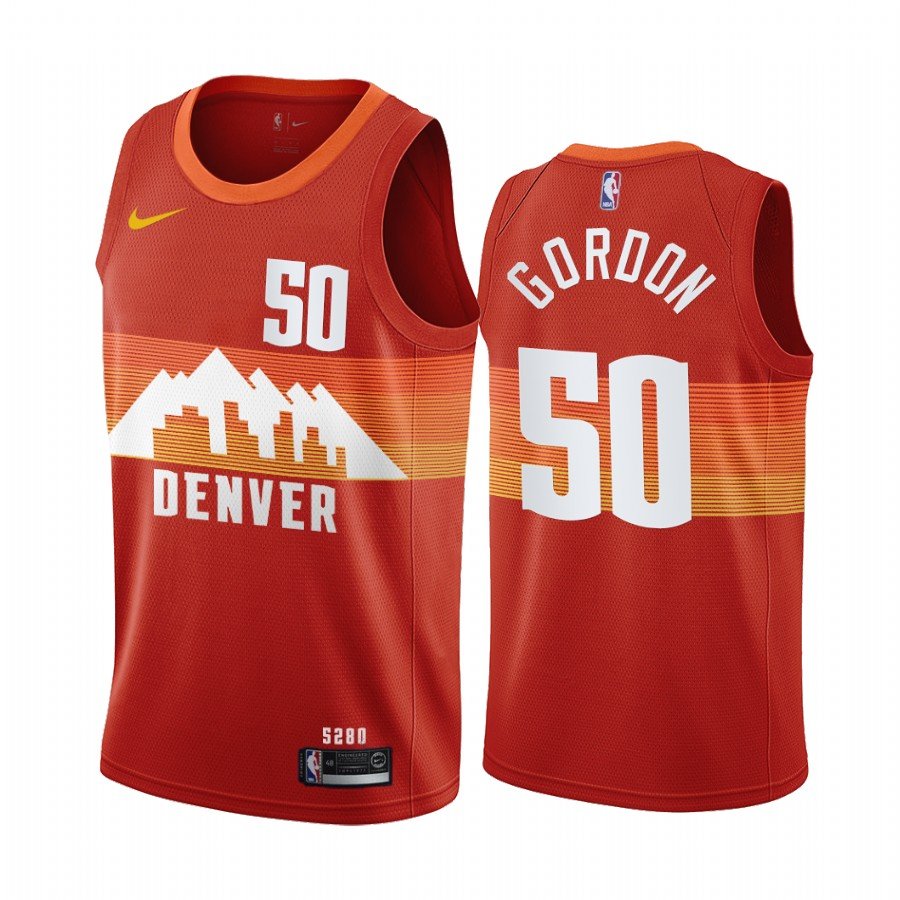 Men & Youth Kids #50 Aaron Gordon Denver Nuggets City Edition Orange Jersey