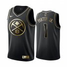 Men & Youth Kids #1 Michael Porter Jr. Denver Nuggets Black Golden Edition Jersey
