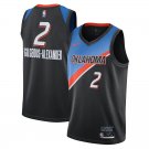 Men & Youth Kids #2 Shai Gilgeous-Alexander Oklahoma City Thunder City Edition Black Jersey