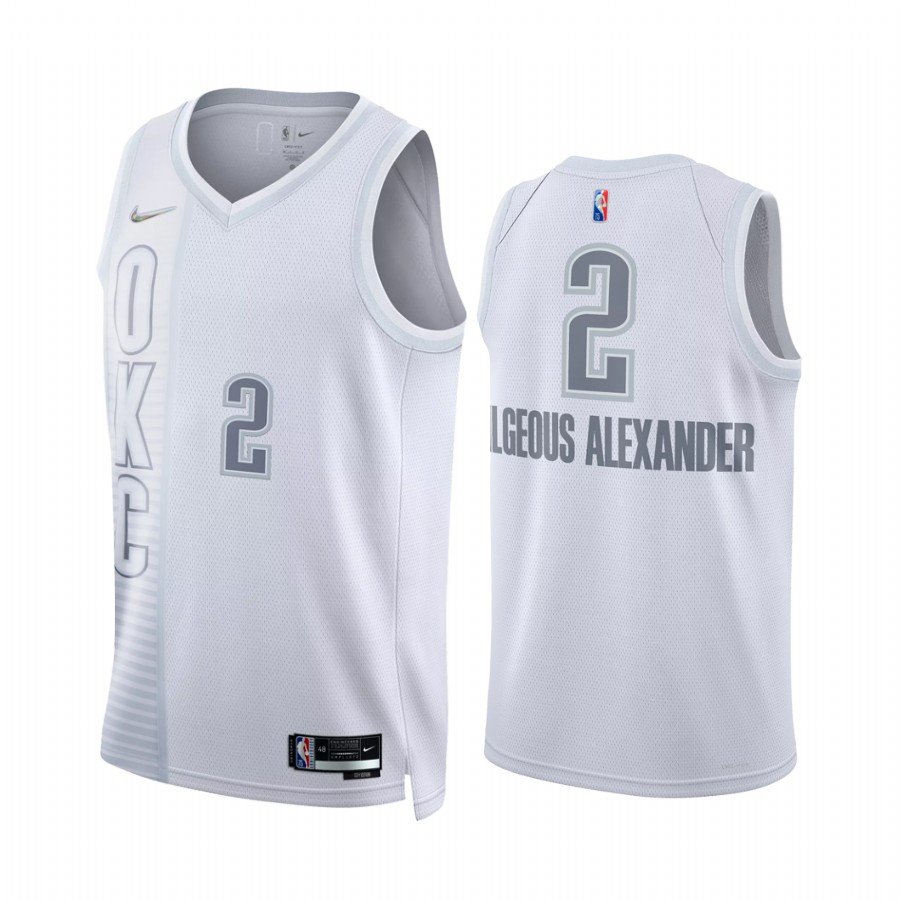 Men & Youth Kids Shai Gilgeous-Alexander Oklahoma City Thunder 75th Anniversary City White Jersey