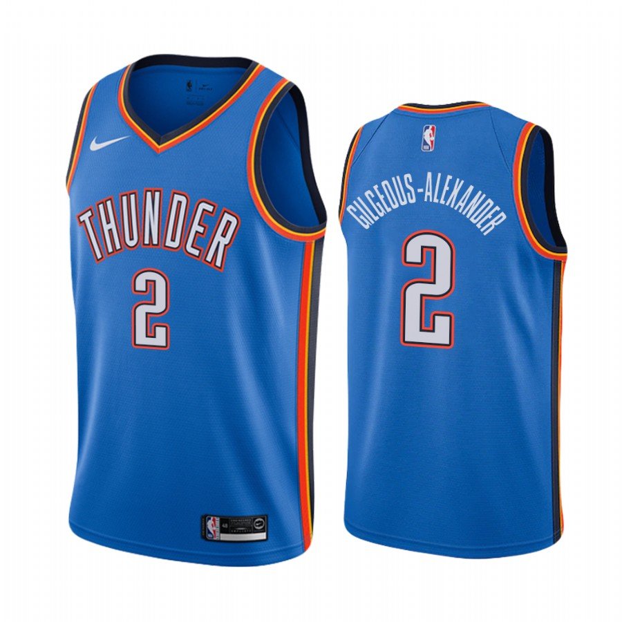 Men & Youth Kids #2 Shai Gilgeous-Alexander Oklahoma City Thunder Icon Edition Blue Jersey