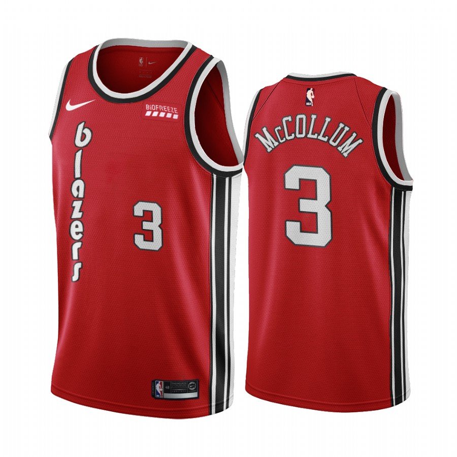 Men & Youth Kids #3 C.J. McCollum Portland Trail Blazers Classic Edition Red Jersey