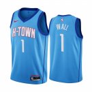 Men & Youth Kids #1 John Wall Houston Rockets City Edition Blue Jersey
