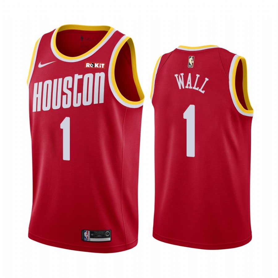 Men & Youth Kids #1 John Wall Houston Rockets Classic Edition Red Jersey