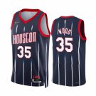 Men & Youth Kids #35 Christian Wood Houston Rockets 75th Anniversary City Edition Navy Jersey