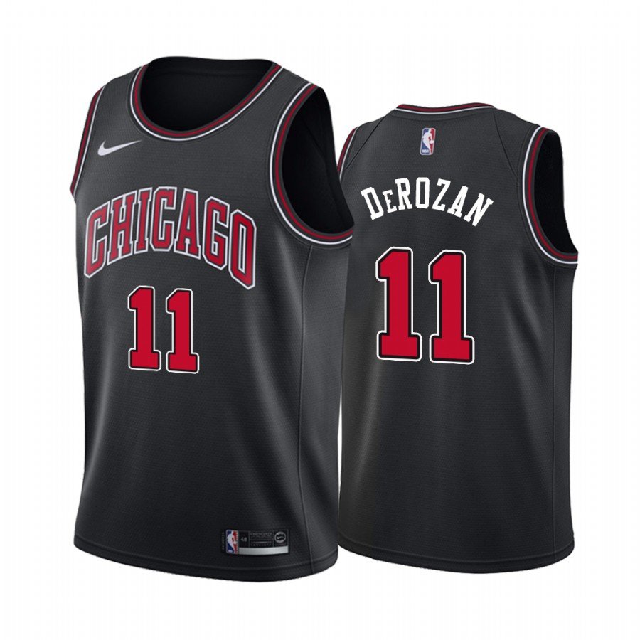 Men & Youth Kids #11 DeMar DeRozan Chicago Bulls Statement Edition Black Jersey