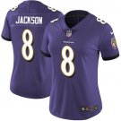 Women's #8 Lamar Jackson Baltimore Ravens Color Rush Limited Purple Jersey