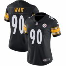 Women's #90 T.J. Watt Pittsburgh Steelers Color Rush Limited Black Jersey