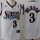 Men & Youth Kids #3 Allen Iverson Philadelphia 76ers Hardwood Classic Edition White Jersey