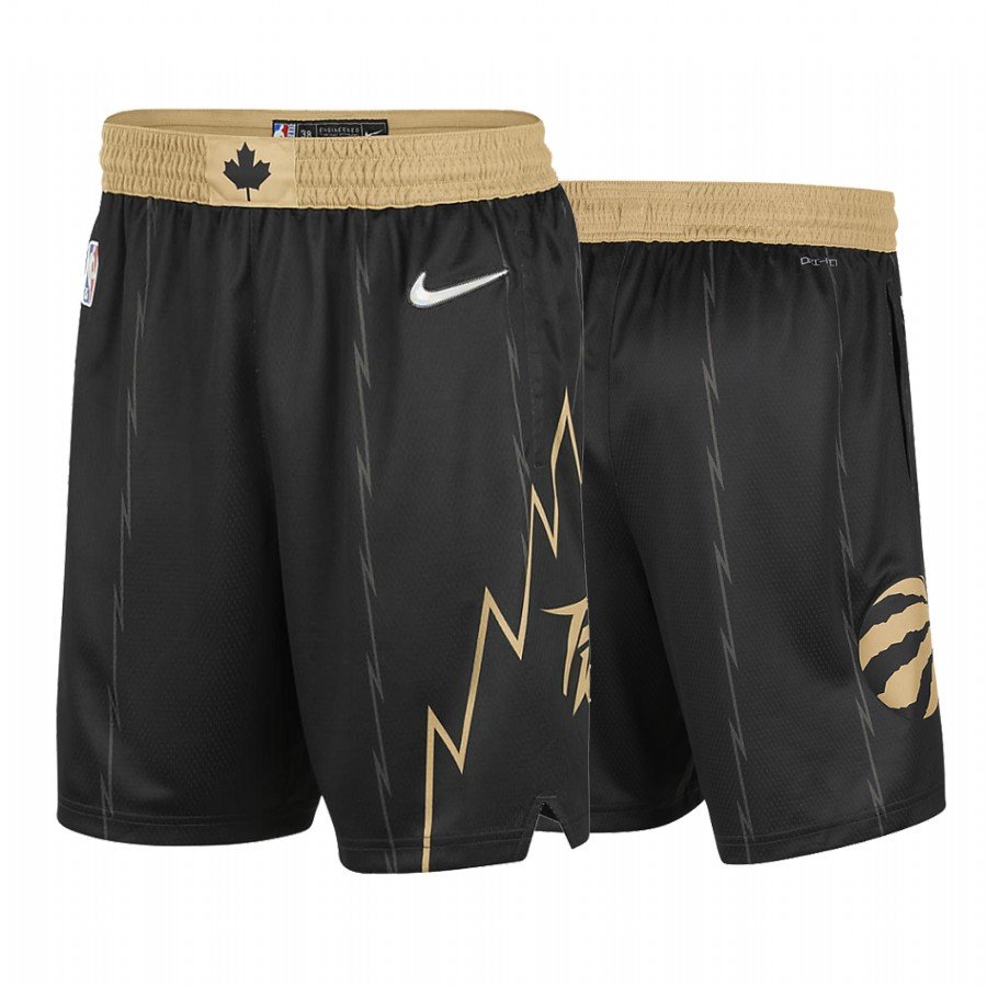 Men&acirc;��s Toronto Raptors 2021-22 Season 75th Anniversary City Edition BLack Pocket Shorts
