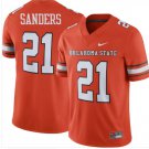 Men & Youth Kids #21 Barry Sanders Oklahoma State Cowboys College Football Orange Jersey