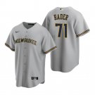 Men & Youth Kids #71 Josh Hader Milwaukee Brewers Gray Road Jersey