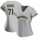 Women's #71 Josh Hader Milwaukee Brewers Gray Road Jersey