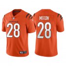 Men & Youth Kids #28 Joe Mixon Cincinnati Bengals Color Rush Vapor Limited Orange Jersey