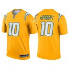 Men & Youth Kids #10 Justin Herbert Los Angeles Chargers Inverted Legend Gold Yellow Jersey