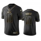 Men & Youth Kids #10 Justin Herbert Los Angeles Chargers Black Golden Edition Jersey
