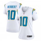 Women's #10 Justin Herbert Los Angeles Chargers Vapor Limited White Jersey