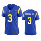 Women's #3 Odell Beckham Jr. Los Angeles Rams Royal Blue Game Jersey
