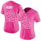Women's #22 Derrick Henry Tennessee Titans Color Rush Limited Pink Jersey