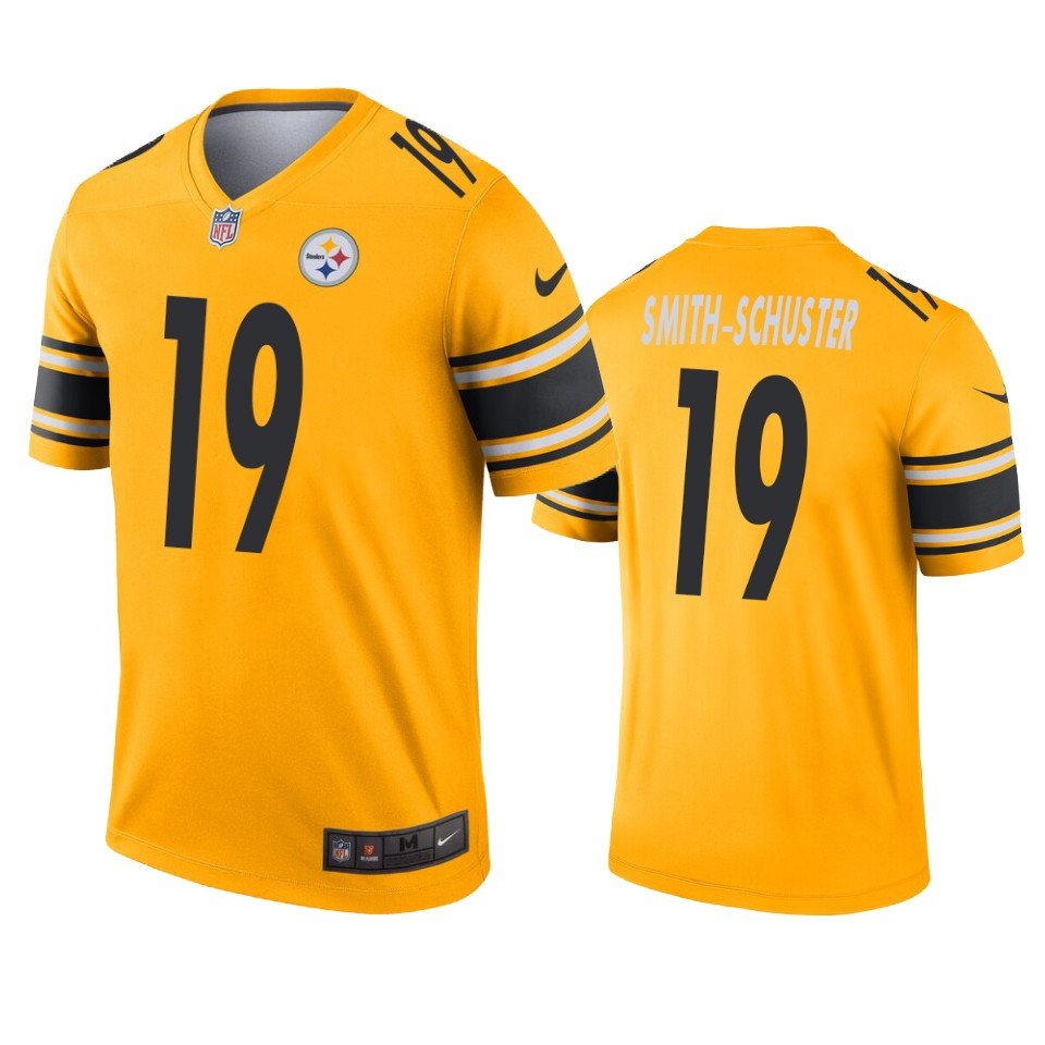 Men's #19 JuJu Smith-Schuster Pittsburgh Steelers Inverted Legend Limited Gold Jersey