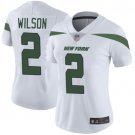 Women's #2 Zach Wilson New York Jets Color Rush Vapor Limited White Jersey