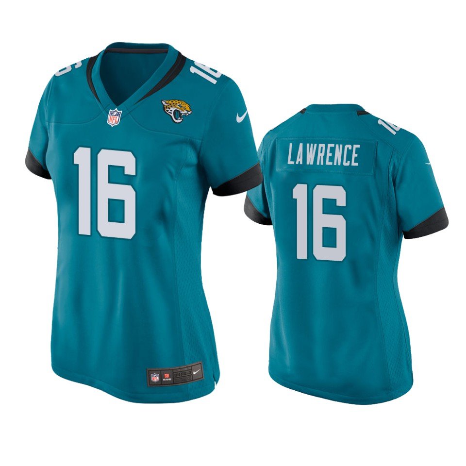 Women's #16 Trevor Lawrence Jacksonville Jaguars Color Rush Limited Blue Jersey