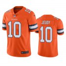 Men & Youth Kids #10 Jerry Jeudy Denver Broncos Color Rush Limited Orange Jersey