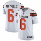 Men & Youth Kids #6 Baker Mayfield Cleveland Browns Color Rush Vapor Limited White Jersey