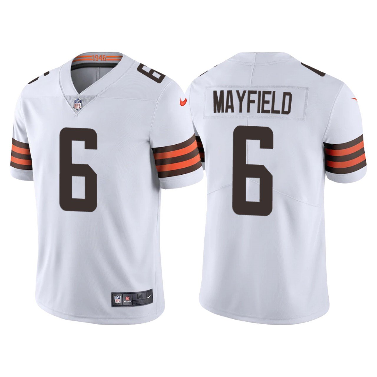 Men & Youth Kids #6 Baker Mayfield Cleveland Browns Color Rush Vapor Limited White Jersey
