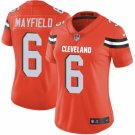 Women's #6 Baker Mayfield Cleveland Browns Color Rush Vapor Limited Orange Jersey