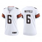 Women's #6 Baker Mayfield Cleveland Browns Color Rush Vapor Limited White Jersey