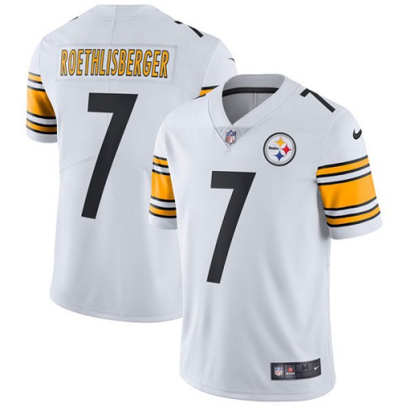 Men & Youth #7 Ben Roethlisberger Pittsburgh Steelers Color Rush Limited White Jersey