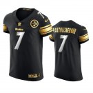 Men & Youth #7 Ben Roethlisberger Pittsburgh 2021 Black Golden Edition Elite Jersey