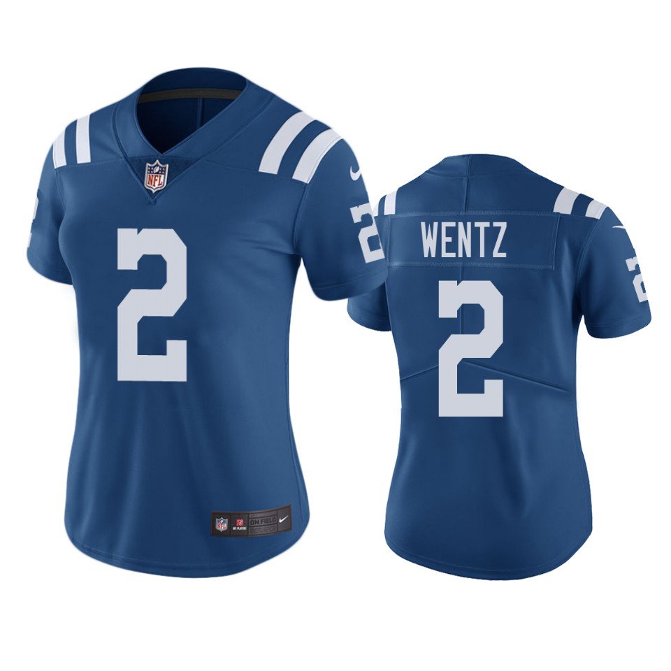 Women's #2 Carson Wentz Indianapolis Colts Color Rush Limited Blue Jersey