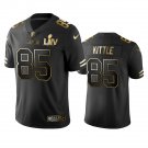 Men & Youth Kids #85 George Kittle San Francisco 49ers Super Bowl LIV Limited Black Golden Jersey