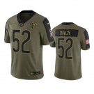 Men & Youth Kids #52 Khalil Mack Chicago Bears Salute to Service Limited Olive Green Jersey
