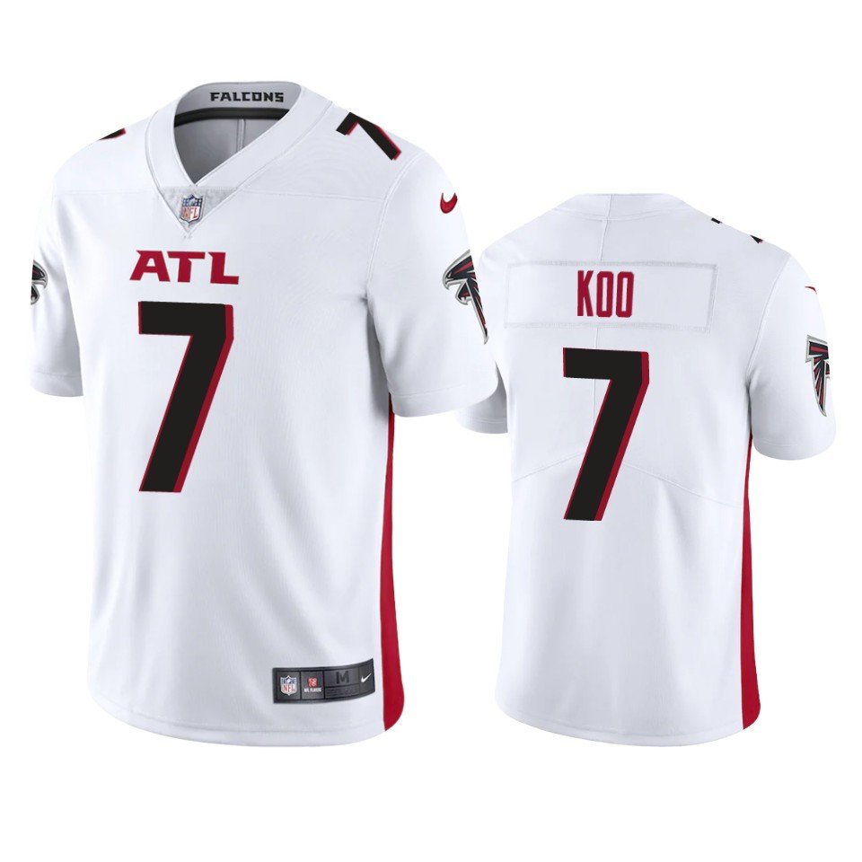Men & Youth Kids #7 Younghoe Koo Atlanta Falcons Color Rush Vapor Limited White Jersey