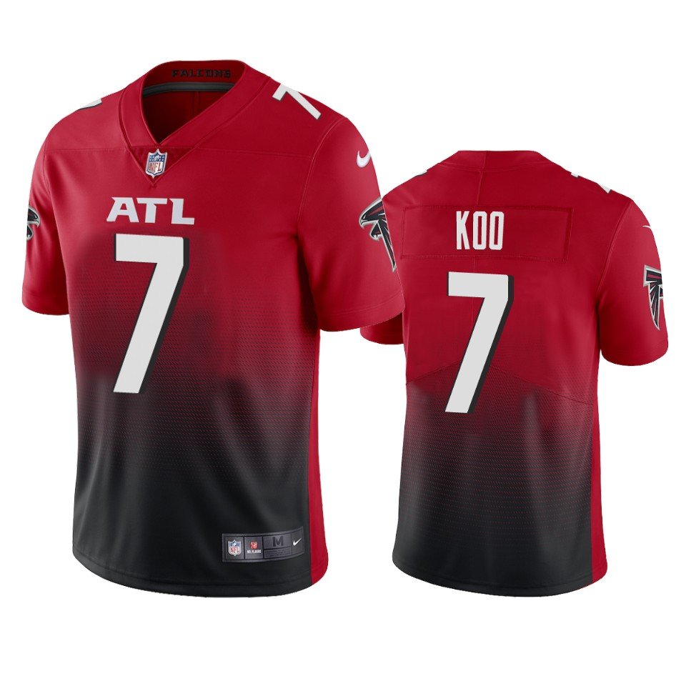 Men & Youth Kids #7 Younghoe Koo Atlanta Falcons Color Rush Limited Red Jersey
