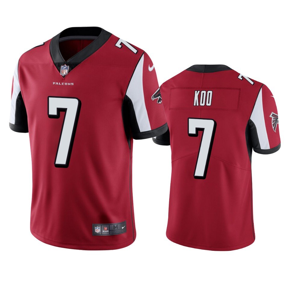 Men & Youth Kids #7 Younghoe Koo Atlanta Falcons Color Rush Limited Red Jersey